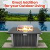 imageSereneLife Portable Outdoor Fire Pit  2in1 Steel BBQ Grill and 26quot Wood Burning Fire Pit Bowl with Mesh Spark Screen Log Grate Fire Poker and Cover for Camping Picnic BonfiresRectangle