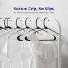 imageSereneLife Premium 10 Pack Plastic Hangers Lightweight Durable Space Saving Clothes Organizers Suitable for Shirts Sweaters Hoodies Dresses Kids Clothes Good for Home Organization PurpleBlack