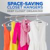 imageSereneLife Premium 10 Pack Plastic Hangers Lightweight Durable Space Saving Clothes Organizers Suitable for Shirts Sweaters Hoodies Dresses Kids Clothes Good for Home Organization PurpleWhite
