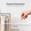 imageSereneLife Premium 10 Pack Plastic Hangers Lightweight Durable Space Saving Clothes Organizers Suitable for Shirts Sweaters Hoodies Dresses Kids Clothes Good for Home Organization PurpleWhite