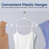 imageSereneLife Premium 10 Pack Plastic Hangers Lightweight Durable Space Saving Clothes Organizers Suitable for Shirts Sweaters Hoodies Dresses Kids Clothes Good for Home Organization PurpleWhite