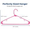 imageSereneLife Premium 10 Pack Plastic Hangers Lightweight Durable Space Saving Clothes Organizers Suitable for Shirts Sweaters Hoodies Dresses Kids Clothes Good for Home Organization PurplePink
