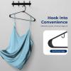 imageSereneLife Premium 10 Pack Plastic Hangers Lightweight Durable Space Saving Clothes Organizers Suitable for Shirts Sweaters Hoodies Dresses Kids Clothes Good for Home Organization PurpleBlack