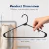 imageSereneLife Premium 10 Pack Plastic Hangers Lightweight Durable Space Saving Clothes Organizers Suitable for Shirts Sweaters Hoodies Dresses Kids Clothes Good for Home Organization PurpleBlack