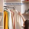 imageSereneLife Premium 10 Pack Plastic Hangers Lightweight Durable Space Saving Clothes Organizers Suitable for Shirts Sweaters Hoodies Dresses Kids Clothes Good for Home Organization PurpleBlack
