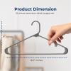 imageSereneLife Premium 10 Pack Plastic Hangers Lightweight Durable Space Saving Clothes Organizers Suitable for Shirts Sweaters Hoodies Dresses Kids Clothes Good for Home Organization PurpleGray