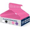 imageSereneLife Premium 10 Pack Plastic Hangers Lightweight Durable Space Saving Clothes Organizers Suitable for Shirts Sweaters Hoodies Dresses Kids Clothes Good for Home Organization PurplePink