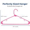 imageSereneLife Premium 10 Pack Plastic Hangers Lightweight Durable Space Saving Clothes Organizers Suitable for Shirts Sweaters Hoodies Dresses Kids Clothes Good for Home Organization PurplePink