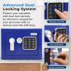 imageSereneLife Premium Steel Digital Safe Box  91quot x 67quot x 67quot  Secure Storage for Cash Firearms ampamp Jewelry  Great For Hotels Cabinets ampamp Home Use  Electronic ampamp Mechanical Access  2 Keys  BlueBlue