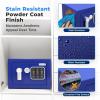 imageSereneLife Premium Steel Digital Safe Box  91quot x 67quot x 67quot  Secure Storage for Cash Firearms ampamp Jewelry  Great For Hotels Cabinets ampamp Home Use  Electronic ampamp Mechanical Access  2 Keys  BlueBlue