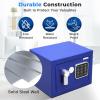imageSereneLife Premium Steel Digital Safe Box  91quot x 67quot x 67quot  Secure Storage for Cash Firearms ampamp Jewelry  Great For Hotels Cabinets ampamp Home Use  Electronic ampamp Mechanical Access  2 Keys  BlueBlue