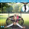 imageSereneLife SLSWNG200 Spider SwingNetted Webbed Seat for Grip and ComfortHanging Tree Circular Flying Saucer with Ropes and StrapsSafe Durable Max Weight 600lbs Standard