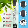 imageSereneLife Saucer Swing with Tree Hang Kit 40 Outdoor Tree Swing 2 Adjustable Hanging Rope Straps and Center Swivel Spinner for Kids BlackGreen