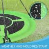 imageSereneLife Saucer Swing with Tree Hang Kit 40 Outdoor Tree Swing 2 Adjustable Hanging Rope Straps and Center Swivel Spinner for Kids BlackGreen