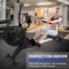 imageSereneLife Smart Rowing MachineHome Machine with Smartphone Fitness Monitoring App Magnetic Row Machine for Gym or Home Use 16 Levels ResistanceBlack