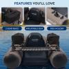 imageSerenelife Inflatable Fishing Float Tube  PVC Belly Boat for Angling with Fishing Rod Holders 2 Waterproof Storage Pockets Fish Ruler 220 lbs Capacity