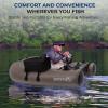 imageSerenelife Inflatable Fishing Float Tube with Adjustable Seat and Backrest  635 x 43 Stable Float Tubes for Fishing Includes Pump Carry Bag and Storage  Durable Laminated PVC 220 lbs Capacity