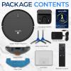 imageSmart Robot Vacuum and Mop Combo App Control 3 Cleaning Modes AntiFall Sensors MultiSurface Cleaning SelfCharging 700Pa Suction Ideal for Pet Hair Soft and Hard Floors BlackBlack
