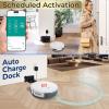 imageSmart Robot Vacuum and Mop Combo App Control 3 Cleaning Modes AntiFall Sensors MultiSurface Cleaning SelfCharging 700Pa Suction Ideal for Pet Hair Soft and Hard Floors BlackWhite