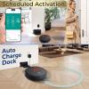 imageSmart Robot Vacuum and Mop Combo App Control 3 Cleaning Modes AntiFall Sensors MultiSurface Cleaning SelfCharging 700Pa Suction Ideal for Pet Hair Soft and Hard Floors BlackBlack