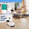 imageSmart Robot Vacuum and Mop Combo App Control 3 Cleaning Modes AntiFall Sensors MultiSurface Cleaning SelfCharging 700Pa Suction Ideal for Pet Hair Soft and Hard Floors BlackWhite