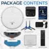 imageSmart Robot Vacuum and Mop Combo App Control 3 Cleaning Modes AntiFall Sensors MultiSurface Cleaning SelfCharging 700Pa Suction Ideal for Pet Hair Soft and Hard Floors BlackWhite