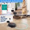 imageSmart Robot Vacuum and Mop Combo App Control 3 Cleaning Modes AntiFall Sensors MultiSurface Cleaning SelfCharging 700Pa Suction Ideal for Pet Hair Soft and Hard Floors BlackBlack