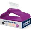 imageSereneLife 100Pack Velvet Hangers  Slim NonSlip Design with Swivel Hook  HeavyDuty Closet Organizer for Shirts Pants ampamp Dresses  Lightweight SpaceSaving Storage Solution  BlackPurple