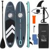 imageSereneLife 106 Inflatable StandUp Paddle Board with Window  32 Wide Stable Design with NonSlip EVA Deck Pad Premium SUP Accessories and GoPro Mount for Youth and Adults 350 lbs Capacity