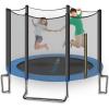 imageSereneLife 8FT 10FT 12FT 14 FT Trampoline Outdoor  HeavyDuty Backyard Trampoline for Kids and Adults with Wide Jumping Surface Stable LShaped Legs Safety Net ASTM Approved Supports 264 lbs10 FT