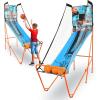 imageSereneLife Arcade Basketball Game Indoor Shootout Heavy Duty Foldable Dual Hoop with Electronic Shot Scoreboard Play Timer PreAssembled FrameSingle Shot