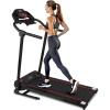 imageSereneLife Electric Folding Treadmill Exercise Machine  Smart Compact Digital Fitness Treadmill Workout Trainer wBluetooth App Sync Manual Incline Adjustment for Walking Running GymBLACK