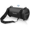 imageSereneLife Outdoor Portable Wireless Bluetooth Boombox and Radio Stereo System with Rechargeable Battery 2 Speaker Drivers 4 Subwoofer 35mm Aux MP3 USB Micro SD Slot FM Radio  SLBSP11