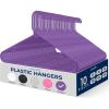 imageSereneLife Premium 10 Pack Plastic Hangers Lightweight Durable Space Saving Clothes Organizers Suitable for Shirts Sweaters Hoodies Dresses Kids Clothes Good for Home Organization PurplePurple