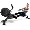 imageSereneLife Smart Rowing MachineHome Machine with Smartphone Fitness Monitoring App Magnetic Row Machine for Gym or Home Use 16 Levels ResistanceBlack