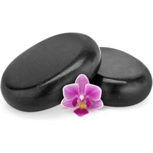 imageSereneLife 2 Pcs Large Massage Stones  Includes Traveling Bag and Small Brown Box Melt Away Stress to Soothe Muscle Tension Soreness Stiffness Travel Bag for Protection