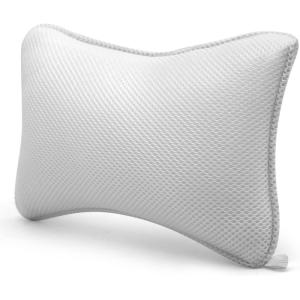 imageSereneLife Bath Pillow  Comfortable Tub Pillow with 4D Mesh ampamp Suction Cups  QuickDrying Breathable ampamp Thick Cushioned Fits Standard Tubs Supports Neck ampamp Spine Works with SereneLife Massage Mats