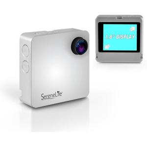 imageSereneLife Clipon Wearable Camera 1080p Full HD with Builtin WiFi Ideal for Classroom to Record The Lecture Sports Jogging Cycling Hiking Fishing and Camping Gray
