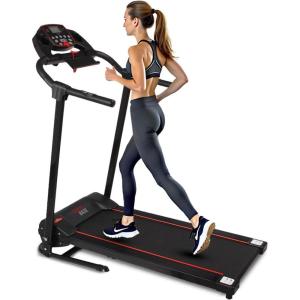 imageSereneLife Electric Folding Treadmill Exercise Machine  Smart Compact Digital Fitness Treadmill Workout Trainer wBluetooth App Sync Manual Incline Adjustment for Walking Running GymBLACK