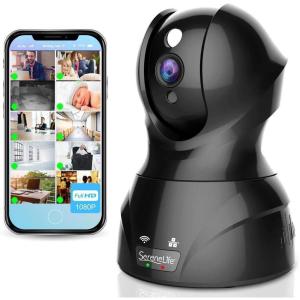 imageSereneLife Indoor Wireless IP Camera  HD 1080p Network Security Surveillance Home Monitoring w Motion Detection Night Vision PTZ 2 Way Audio  iPhone Android Mobile PC WiFi  IPCAMHD82