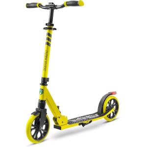 imageSereneLife Kick Scooter Adult Teenagers Kids 2 Wheel Kids Scooter with Adjustable TBar Handlebar  Alloy AntiSlip Deck  Portable Folding Scooters for Kids with Carrying StrapYellow
