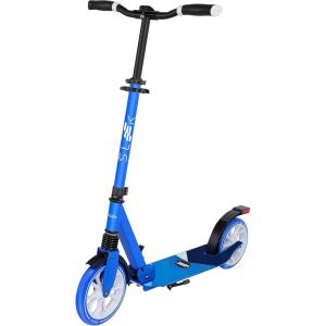 imageSereneLife Kick Scooter Adult Teenagers Kids 2 Wheel Kids Scooter with Adjustable TBar Handlebar  Alloy AntiSlip Deck  Portable Folding Scooters for Kids with Carrying Strap  Adult Blue