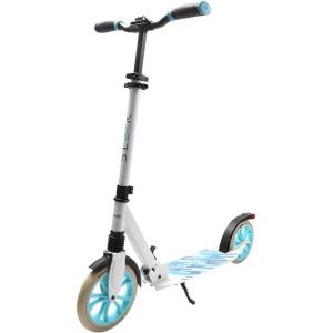 imageSereneLife Kick Scooter for Adults Teens and Kids  2Wheel Folding Scooter with Adjustable TBar AntiSlip Alloy Deck Carry Strap WhiteWhite