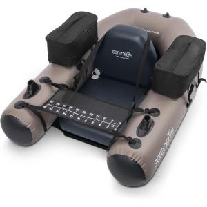 imageSerenelife Inflatable Fishing Float Tube with Adjustable Seat and Backrest  635 x 43 Stable Float Tubes for Fishing Includes Pump Carry Bag and Storage  Durable Laminated PVC 220 lbs Capacity