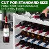 imageNutriChef Bamboo Stackable Wine Rack 8Tier 72 Bottle Capacity Wine Racks Free Standing Floor No Tools Assembly Modular Storage Display Shelf for Kitchen and Cellar 335quot x 10quot x 42quotD 72 Bottle  White