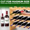 imageNutriChef Bamboo Stackable Wine Rack 8Tier 72 Bottle Capacity Wine Racks Free Standing Floor No Tools Assembly Modular Storage Display Shelf for Kitchen and Cellar 335quot x 10quot x 42quotD Magnum 24 Bottle