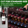 imageNutriChef Bamboo Stackable Wine Rack 8Tier 72 Bottle Capacity Wine Racks Free Standing Floor No Tools Assembly Modular Storage Display Shelf for Kitchen and Cellar 335quot x 10quot x 42quotC 72 Bottle  Black