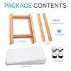 imageSereneLife Rolling Home Bar Serving Cart  2Tier Mobile Kitchen Serving Trolley Carter Rolling Bar with Removable Trays and 4 Wheels  Coffee Tea Wine Whiskey Holder Serving Cart SLSRVCRT400