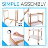 imageSereneLife Rolling Home Bar Serving Cart  2Tier Mobile Kitchen Serving Trolley Carter Rolling Bar with Removable Trays and 4 Wheels  Coffee Tea Wine Whiskey Holder Serving Cart SLSRVCRT400