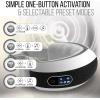 imageSereneLife Smart Eye Massager with Heat and Compression for Migraines and Stress Therapy Wireless Heated Mask wMusic ampamp VibrationLegacy Black